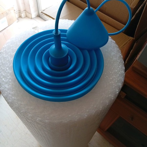 Blue ceiling pendant spot light like new