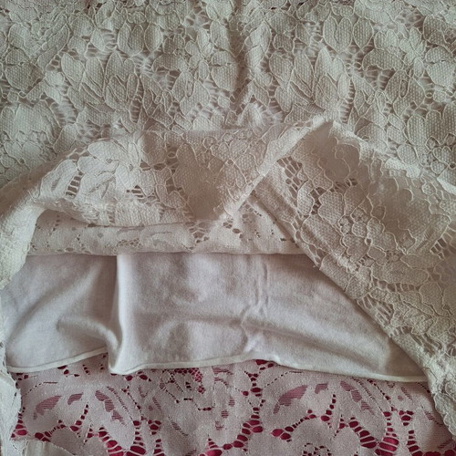 White crop top with lace like new, size XS