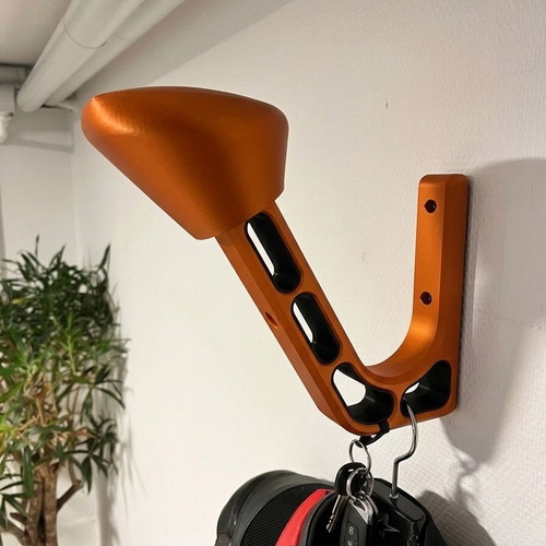 Wall-mounted helmet hanger custom heavy-duty PETG