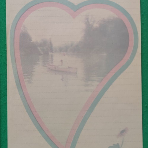 Vintage 1980s Romantic Heart Design Letter Paper