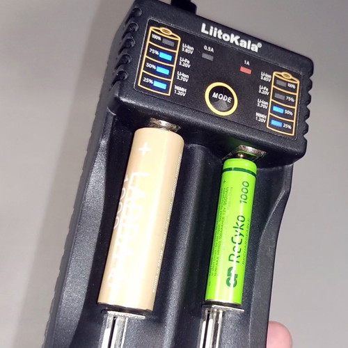 Rechargeable AA and AAA battery set with case