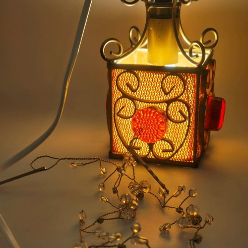 Retro Swedish ceiling lamp used, vintage design