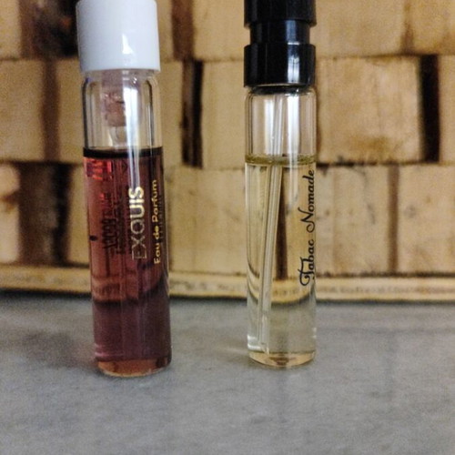 Tabac Exquis and Tabac Nomade perfume set, travel size