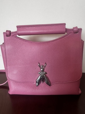 Patrizia Pepe shoulder bag, natural leather, pink