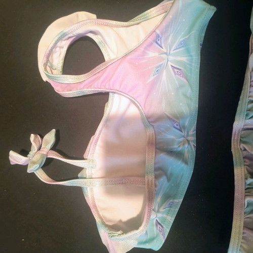 Frozen bikini swimsuit like new for 3-4 years old, multicolor