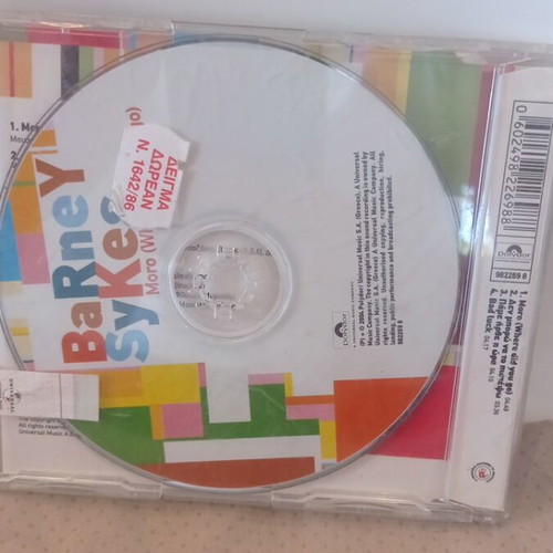 Barney Sykes Moro (Where Did You Go) CD νέα κατάσταση, pop
