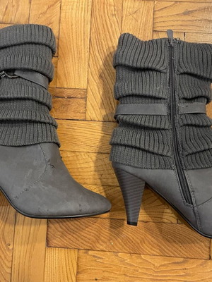 Women's gray ankle boots size 39 new unused