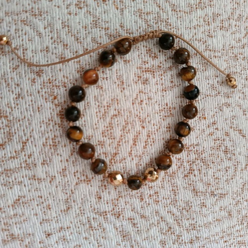 Handmade bracelets with real stones like new, set of two