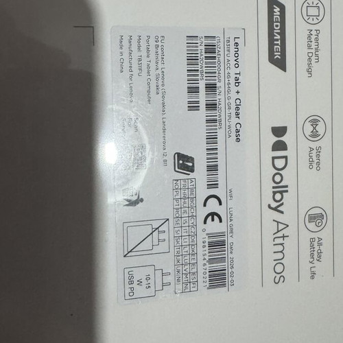 Lenovo Tab TB311FU 10.1" 4G 4GB/64GB Luna Grey new with Clear Case