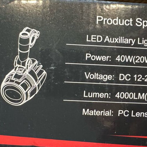 Led Motorcycle Fog Lights 40W 4000Lm White New