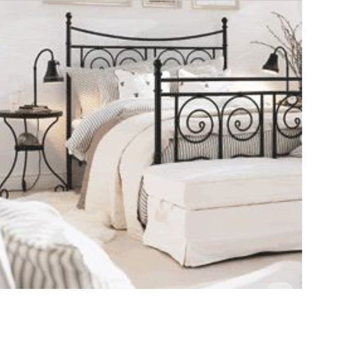 Iron bed frame 140x200 cm, vintage style