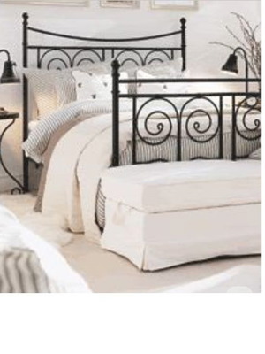 Iron bed frame 140x200 cm, vintage style