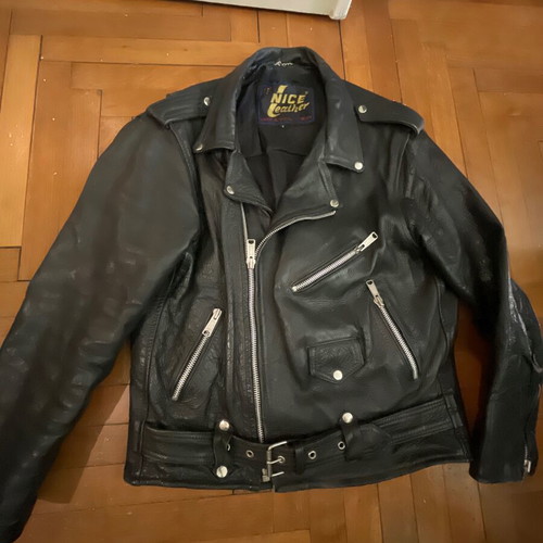 Perfecto vintage leather jacket, medium-large, black