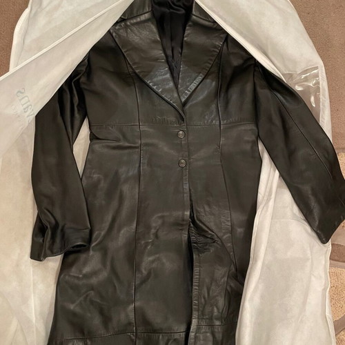 Trinity Matrix women's black leather coat like new