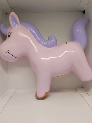 Unicorn piggy bank and metal pencil holder used, cloud shape with 3 compartments, pack