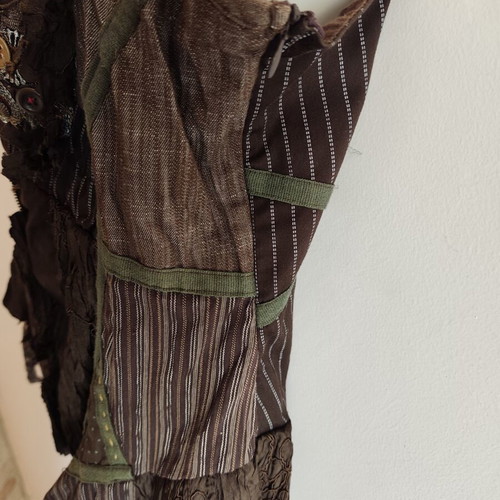 Brown chocolate corset blouse, new, 100% cotton, Parisian
