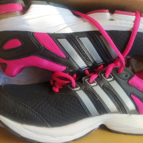 Adidas athletic shoes like new, size 40 2/3, black-pink