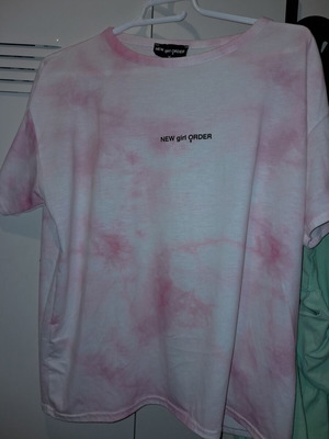 Top t shirt μπλουζακι  tie dye  ροζ γυναικειο