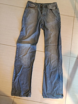 Navy & Green men's jeans used, pack of 3, blue shades, size M