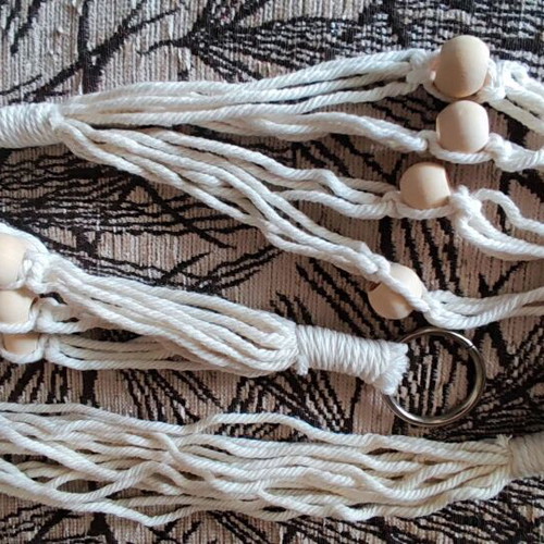 Macrame plant hanger new, double rope for pots