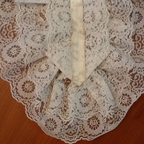 Lace bust new, white, for dress or shirt