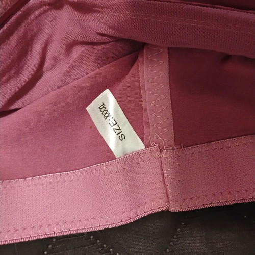 Pink latex lingerie with zipper pocket like new