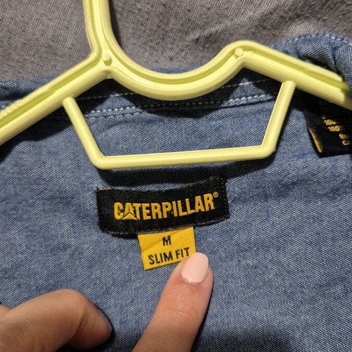 Caterpillar slim fit denim shirt like new, blue, size M