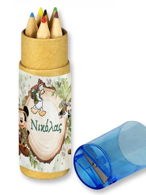 Mickey Safari colored pencils new, 10 pieces with name