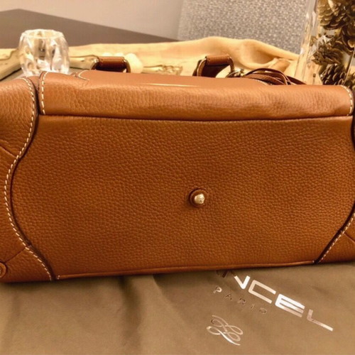 Lancel Adjani camel tote handbag like new