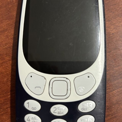 Nokia 3310 used phone with screen needing replacement, blue, Dual SIM