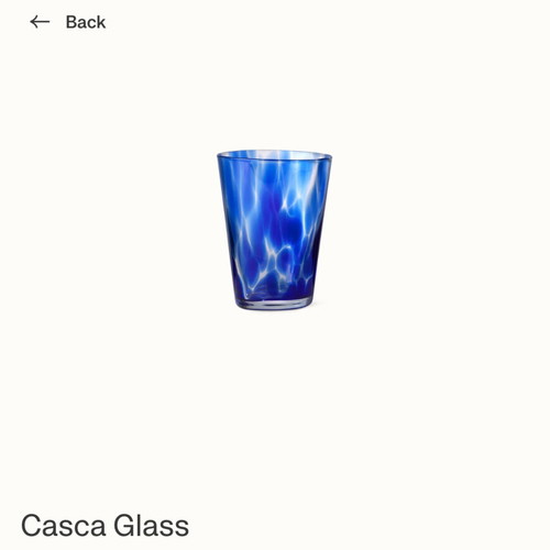 Casca Indigo Ferm Living glass new, blue