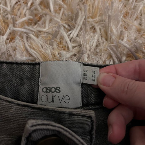 Asos denim shorts like new, black and grey, size UK18/EU46