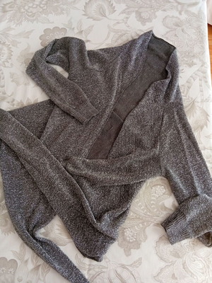 Μπολερό μακρύ κρουαζέ γκρι ασημί σαν καινούργιο