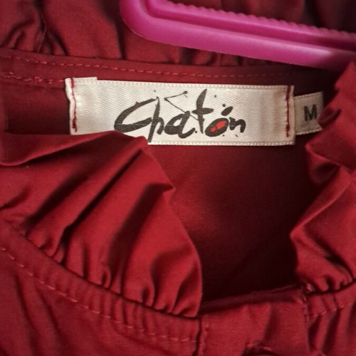 Chaton dress like new, burgundy, medium size with elastic waist