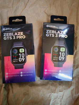 Zeblaze GTS 3 Pro smartwatch new, AMOLED display, black and white
