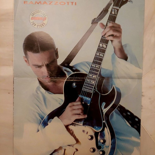 Christian Slater & Eros Ramazzotti poster used, size 40.5x27.5 cm