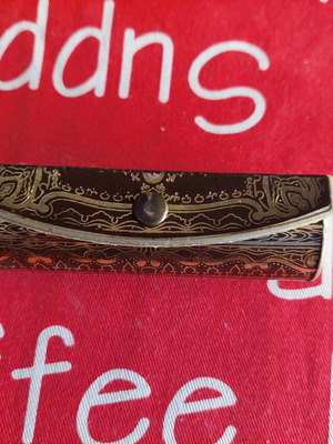 Lipstick case used vintage 70s with mirror
