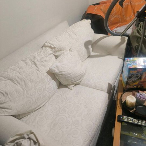Two-seater sofa like new with cushions and washable covers