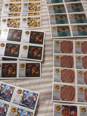 Stamp series mint blocks from Greece