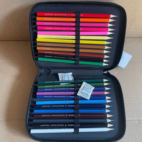 Triple Football Pencil Case with Stationery Set