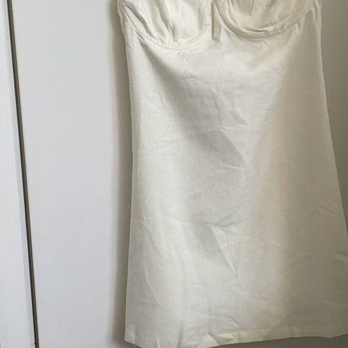 Mind Your Style white linen blend mini dress