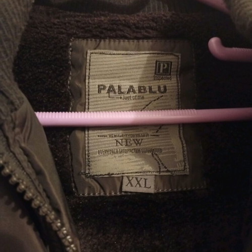 Palablu men's winter jacket XXL, black, fleece lining, hooded