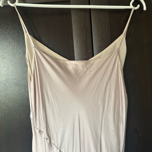 Exclusive Raxevsky 100% silk dress like new, soft pink with silver patterns