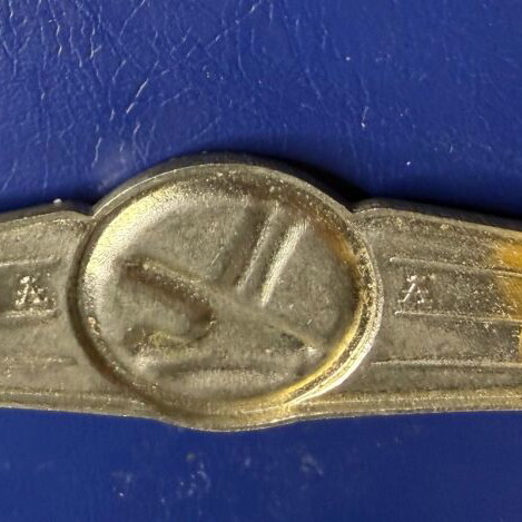 Authentic BW Luftwaffe Activity Badge used, silver tone