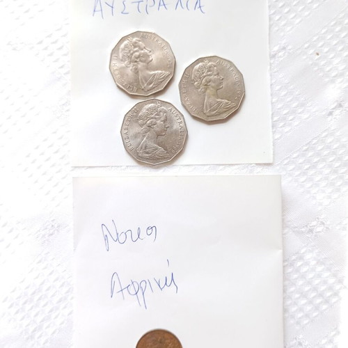 Coins and banknotes used from 19 countries, pack of 83 coins and 4 notes