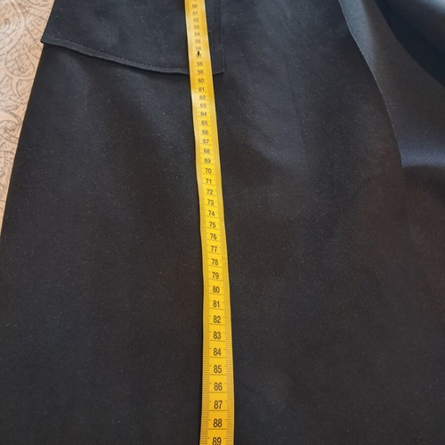 Suede jacket with hood and belt like new, one size black