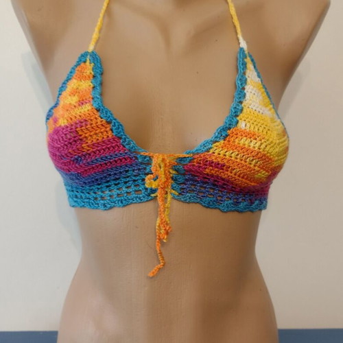 Bustier new, microfiber, colorful, size S