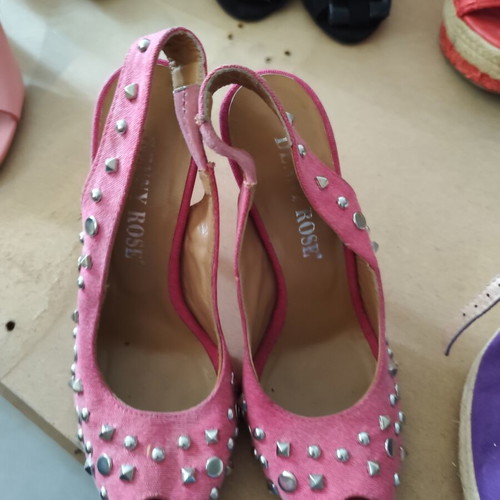 Pink platform sandals size 37 like new