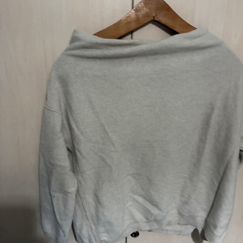 Pullover with unique smile neckline like new, beige