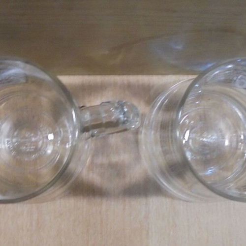Warsteiner beer two promotional glass mugs 300ml like new